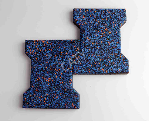 200x160mm Interlocking ελαστικό Pavers πάτωμα Ματ Απορρόφηση αντίκτυπου