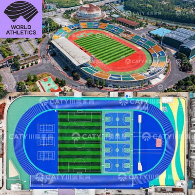Πιστοποιημένη από την IAAF εγκατάσταση αθλητικών πίστων EPDM Granules υλικά για σχολεία Αθλητικές εγκαταστάσεις Τοπίο