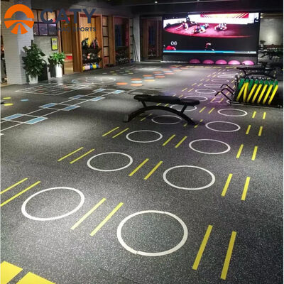 Πολυδιάστατο λειτουργικό σύστημα δαπέδου γυμναστηρίου, ενσωματωμένο με ζώνες απορρόφησης σοκ, ανύψωσης βαρών και καρδιο